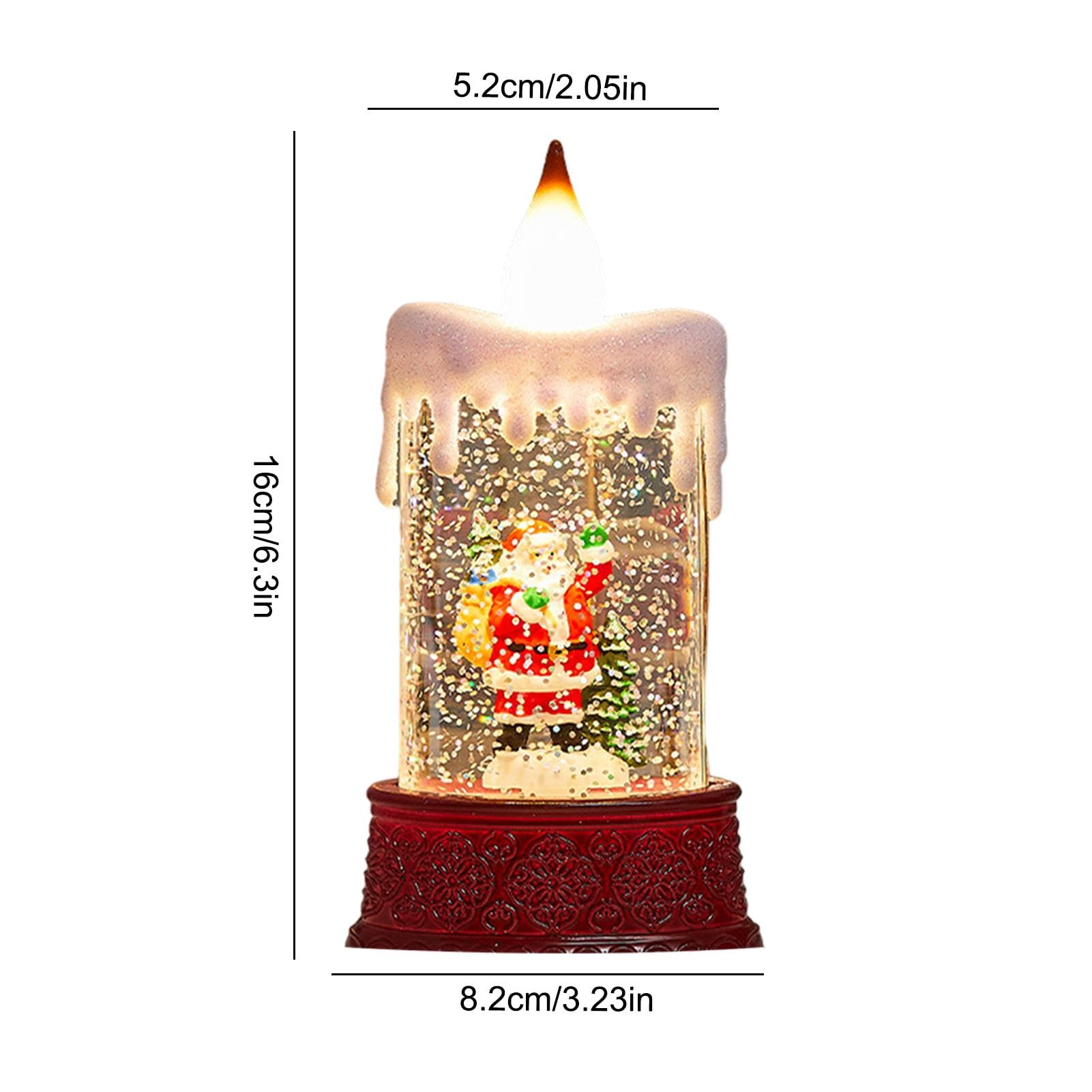 Amazon.co.jp: スノードームキャンドル、クリスマスグリッターグローブ